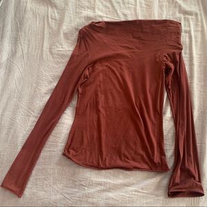 James Perse One Shoulder Long Sleeve Top
